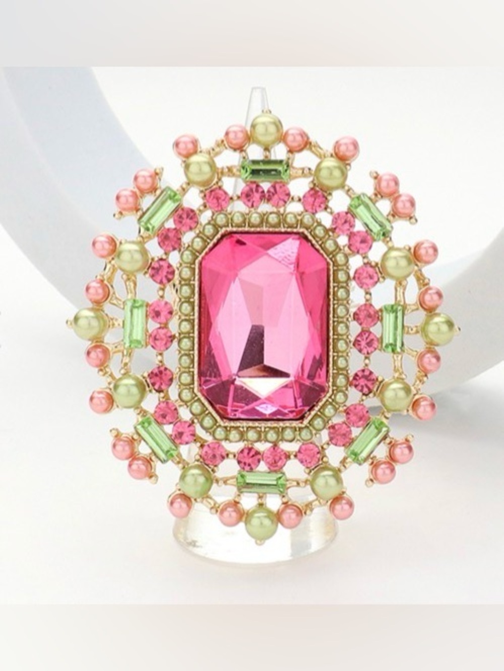 Pink and Green Ring - Women's
